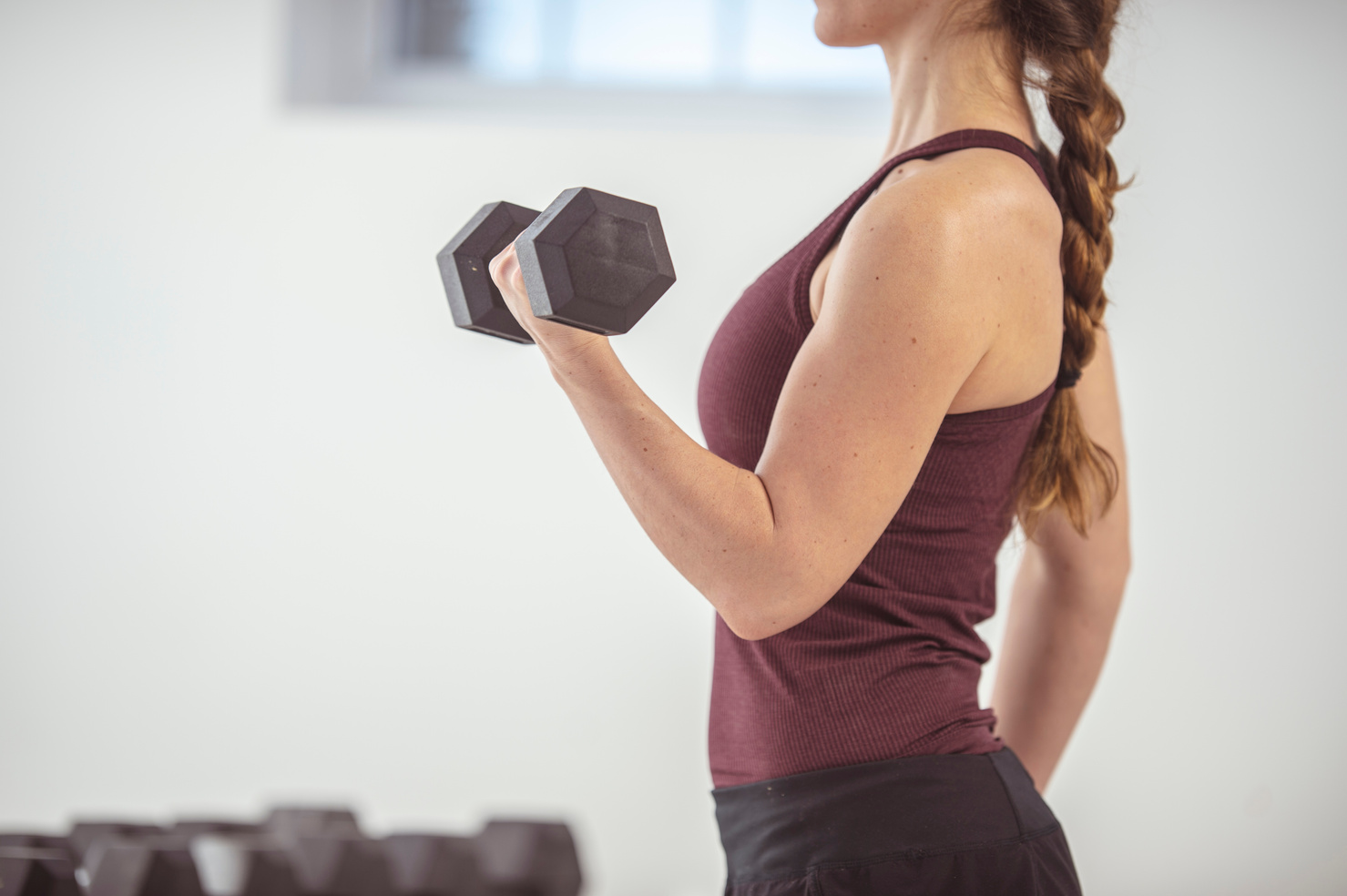 Woman lifting weights